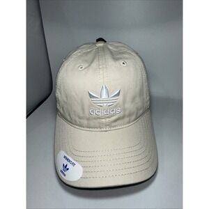 Womens Adidas Originals Relaxed StrapBack Trefoil Style Athletic Hat  Khaki (27)